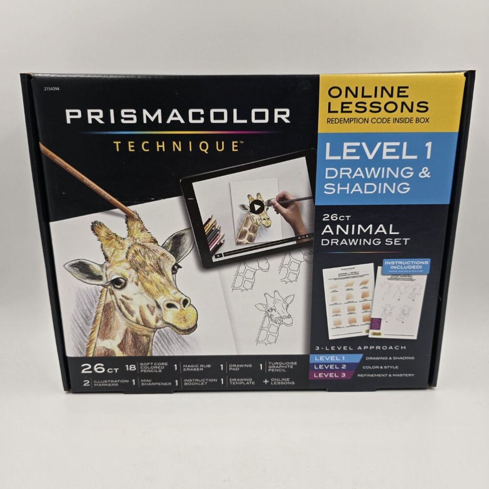 Prismacolor Technique Level 1 Drawing & Shading Animal Drawing Set